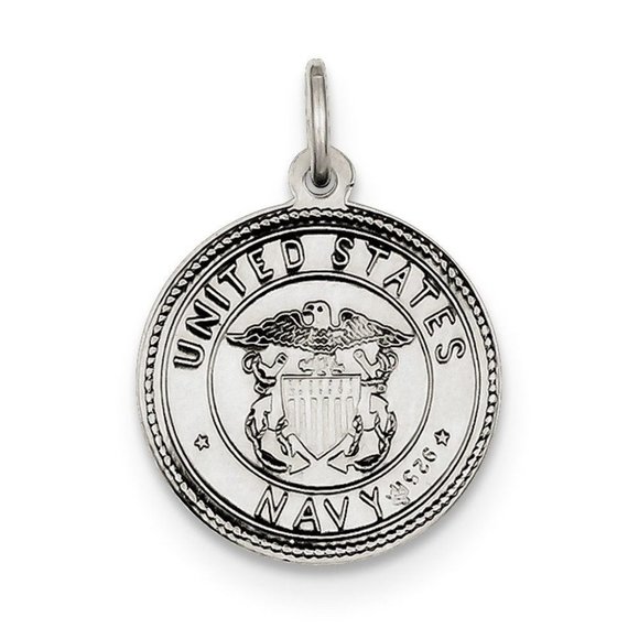 Sterling Silver St. Christopher US Navy Medal New Religious pendant 925 - Picture 3 of 3